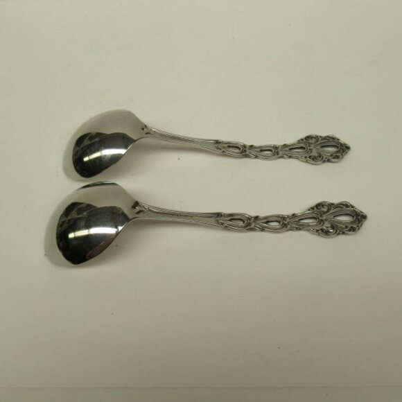 2 - Oneida Community Stainless CHANDELIER 6 3/4 Inch Cream Ladles - Picture 4 of 5